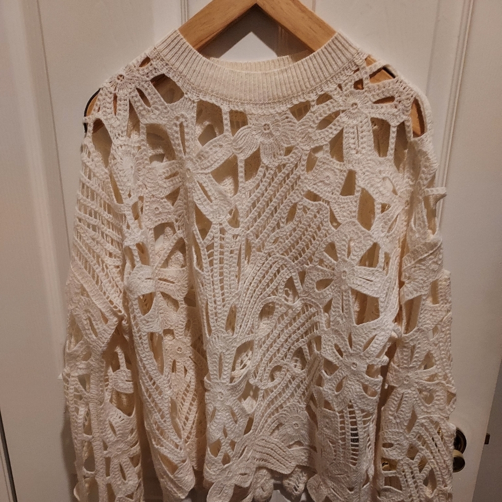 Johnny Was Cream Knit Sweater